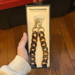 Tortoise Shell Phone Crossbody Chain